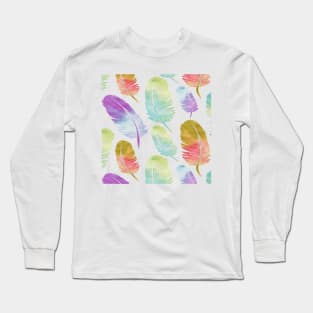 Colored Feather pastel Long Sleeve T-Shirt